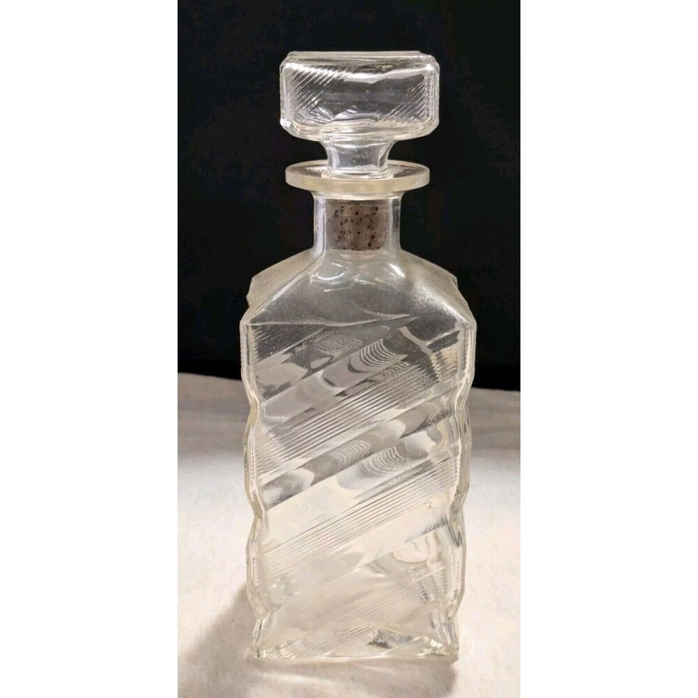 Vintage I W Harper Iridescent Bourbon Bottle Antique Retro Bar Decor 8" Stopper